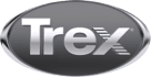 Trex logo featuring the brand name in a stylized font on a gray background. - Gold Remodeling Bellevue, WA